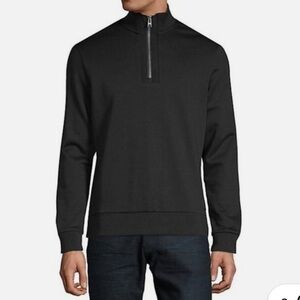 HUGO BOSS Siegal 05 Quarter-Zip Slim Fit Sweatshirt Size Large